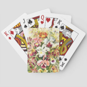 Vintage Style Flowers Floral Art Playing Cards