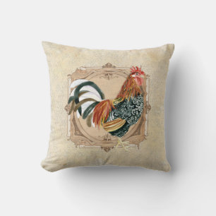 Vintage Style French Country Rustic Barn Rooster Cushion