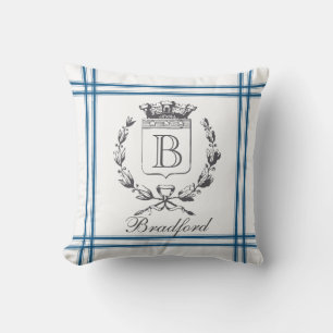 Vintage Style French Personalised Monogram Cushion