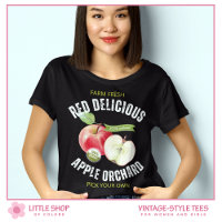 Vintage Style Fruit Red Apples T-Shirt