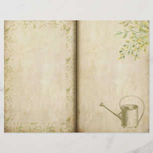 Vintage Style Gardener's Journal Page