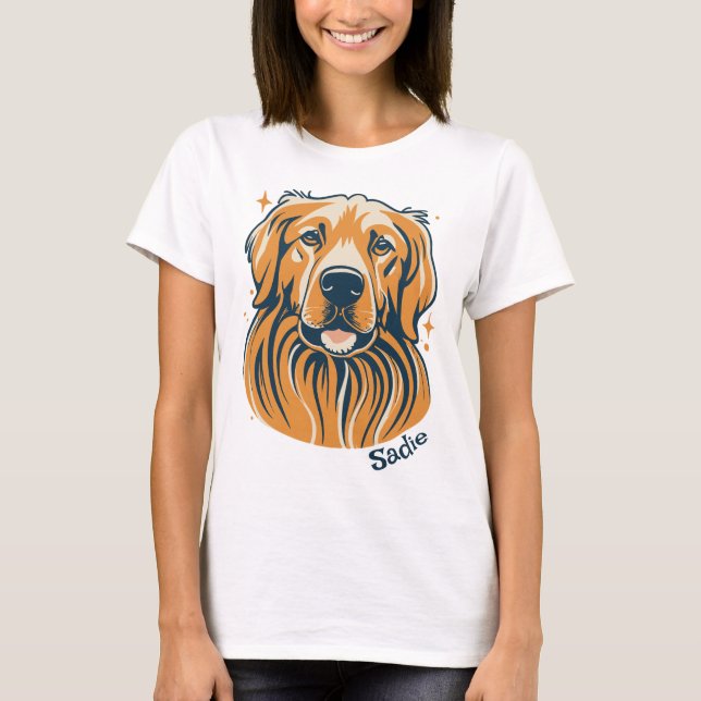 Vintage Style Golden Retriever T-Shirt (Front)