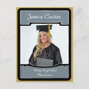 Vintage Style Graduation Photo Card