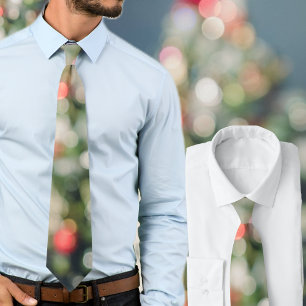 Vintage-style green red Christmas tree Tie