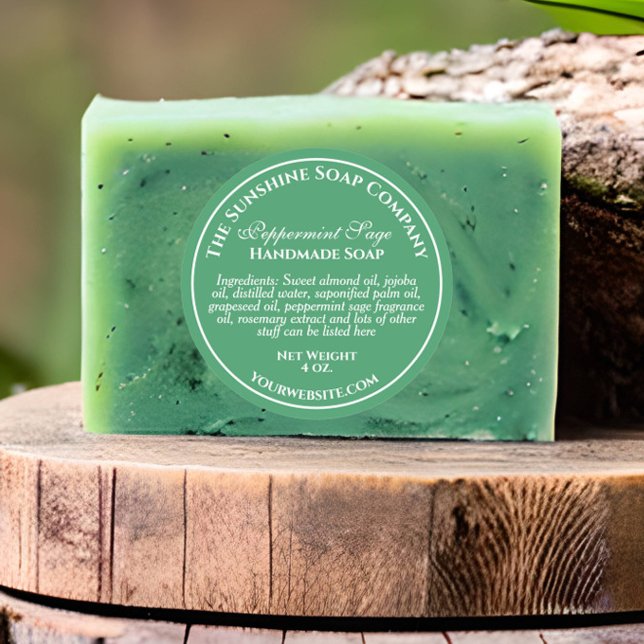 Vintage style green soap cosmetic packaging label (Creator Uploaded)