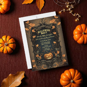 Vintage Style Halloween Invitation - Customisable