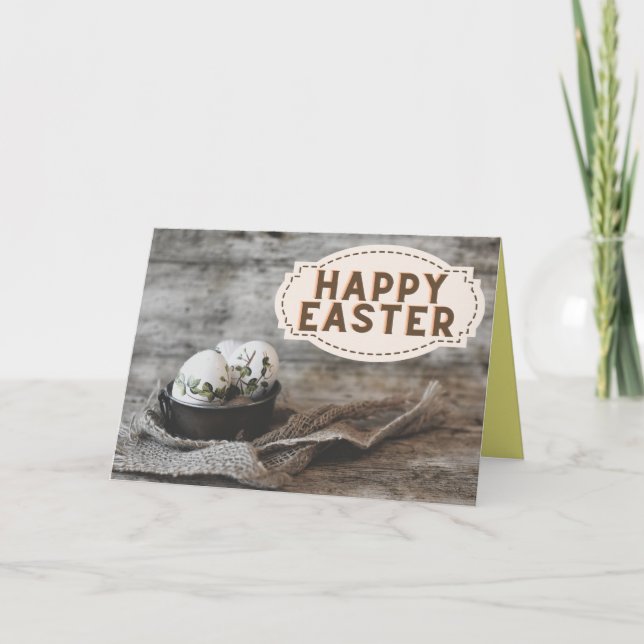 Vintage Style Happy Easter Card (Front)