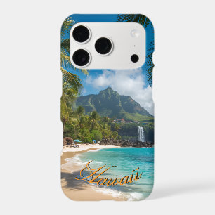 Vintage Style Hawaiian Blue Sea Palms Sky Travel