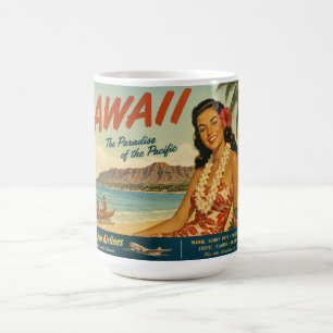 Vintage Style Hawaiian Travel Advertisement Coffee Mug