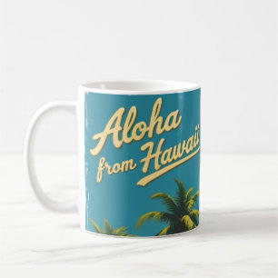 Vintage Style Hawaiian Travel Aloha From Hawaii Coffee Mug