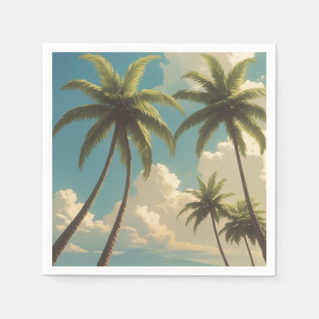 Vintage Style Hawaiian Travel Aloha From Hawaii Napkin (Front)