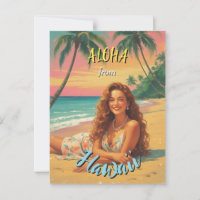 Vintage Style Hawaiian Travel Aloha from Hawaii