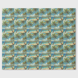 Vintage Style Hawaiian Travel Aloha From Hawaii Wrapping Paper