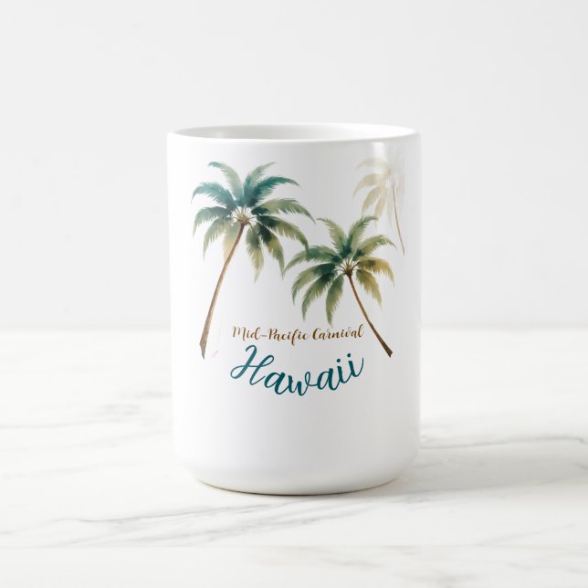 Vintage Style Hawaiian Travel Honolulu Coffee Mug (Center)