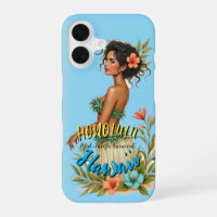 Vintage Style Hawaiian Travel Honolulu Hula Girl