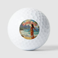 Vintage Style Hawaiian Travel Honolulu Mid-Pacific
