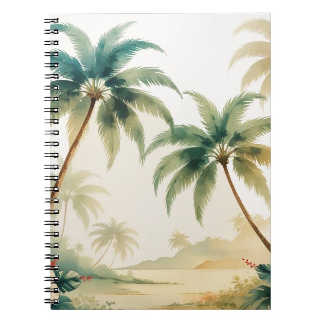 Vintage Style Hawaiian Travel Honolulu Notebook (Front)