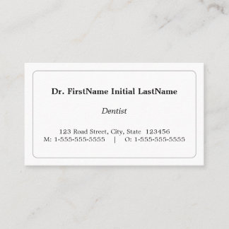 Vintage Style Healthcare Specialist Business Card