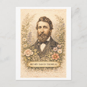 Vintage-Style Henry David Thoreau Writer Postcard