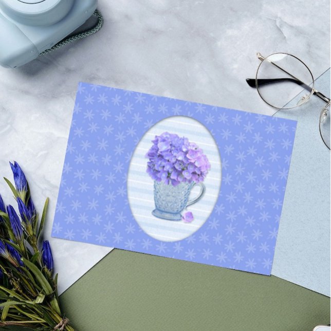 Vintage Style Hydrangea Large Font Birthday Card (Creator Uploaded)