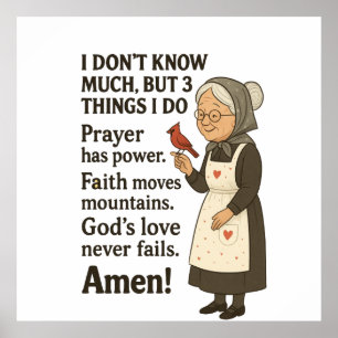 Vintage-style illustration of a sweet elderly poster