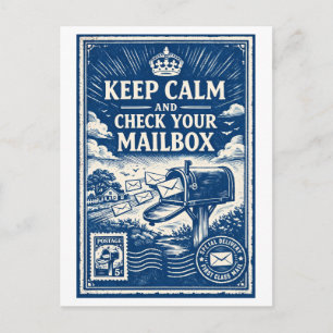Vintage-Style "Keep Calm" Mailbox Postcard