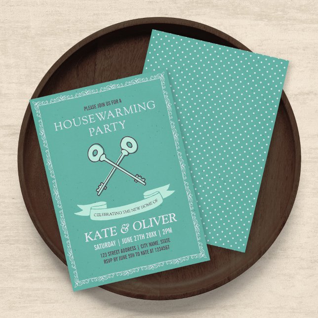 Vintage Style Keys Housewarming Party Invitation (Creator Uploaded)