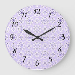 Vintage Style Lavender Purple Pastel Wall Clock