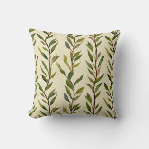 Vintage Style Leaf Pattern Cushion