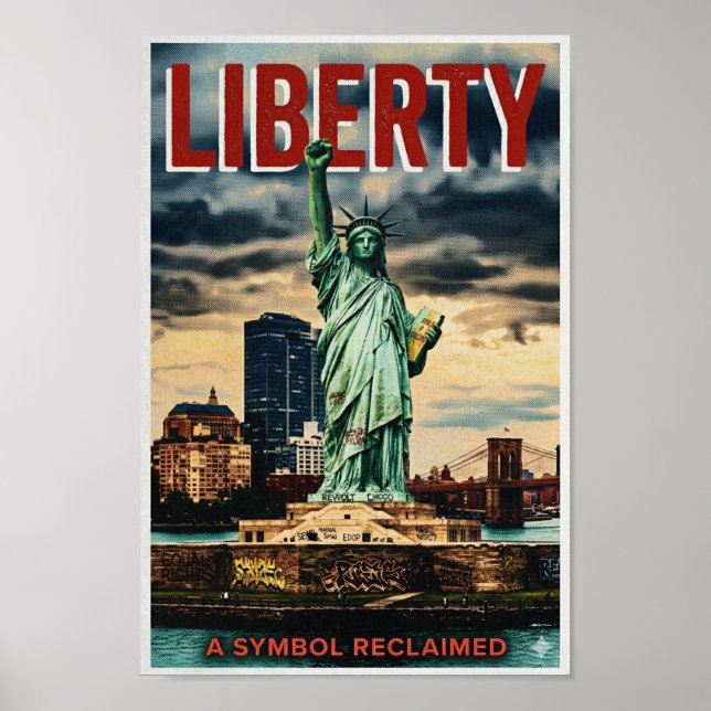 Vintage Style 'Liberty Reclaimed' Poster (Front)