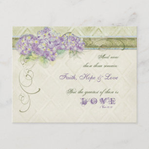 Vintage Style Lilac Hydrangea - RSVP Response Card