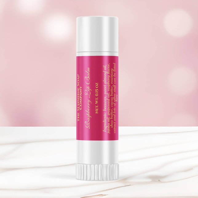 Vintage style lip balm tube label - pink (Creator Uploaded)