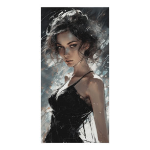 Vintage Style Little Black Dress AI Artwork LBD Poster
