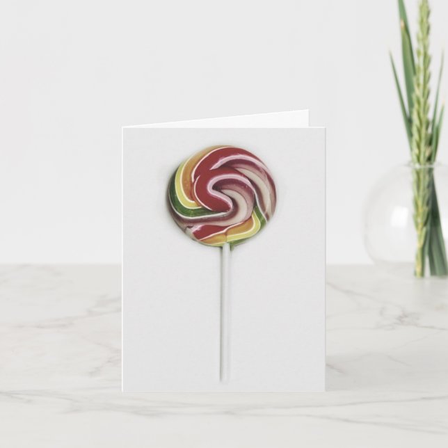 VINTAGE STYLE LOLLIPOP GREETING CARD (Front)