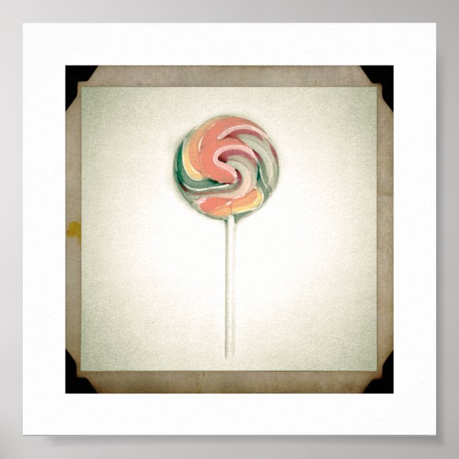 VINTAGE STYLE LOLLIPOP PHOTOGRAPH POSTER (Front)