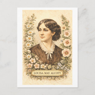 Vintage-Style Louisa May Alcott Author Postcard