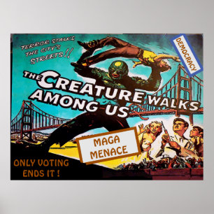 Vintage Style, MAGA Menace,  Poster