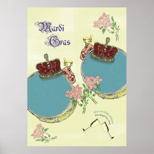 Vintage Style Mardi Gras Poster