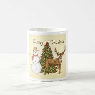 Vintage Style Merry Christmas Coffee Mug
