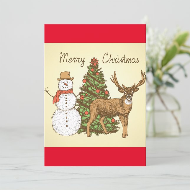 Vintage Style Merry Christmas Invitation (Creator Uploaded)