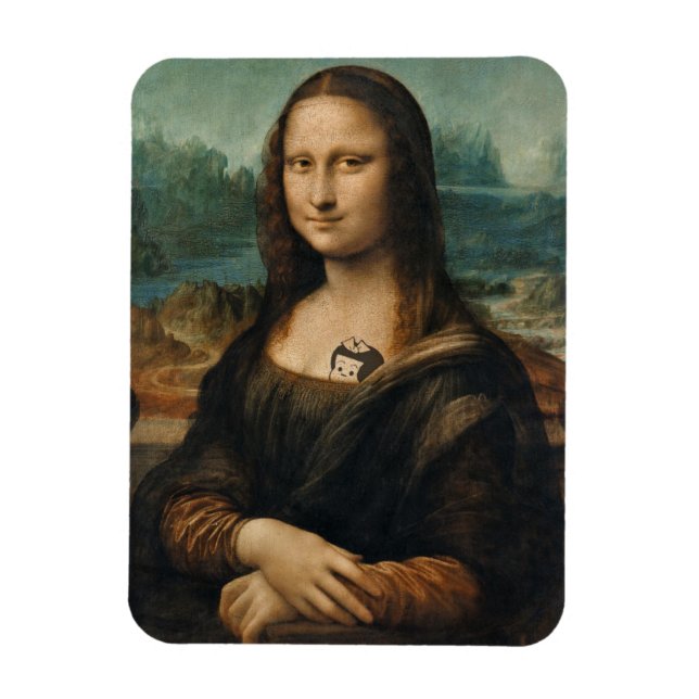 Vintage-Style "Mona Lisa" Magnet (Vertical)