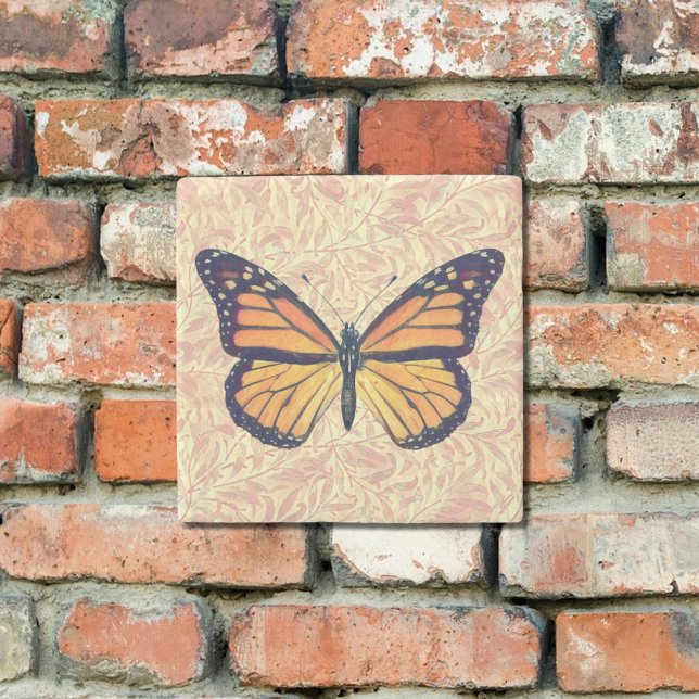 Vintage Style Monarch Butterfly Art Coaster (Creator Uploaded)