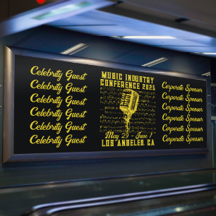 Vintage-Style Music Industry Conference Banner