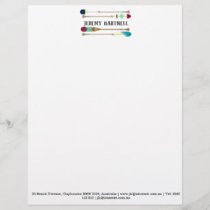 Vintage-style Oars Custom Letterhead