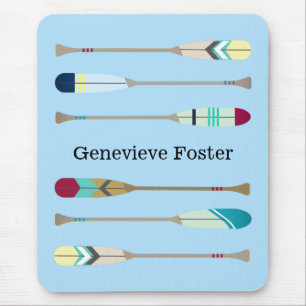 Vintage-style Oars Mouse Pad