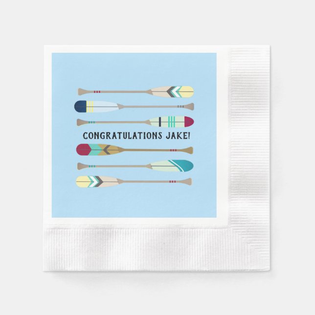 Vintage-style Oars Napkin (Front)