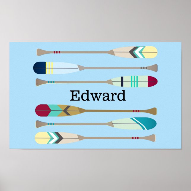 Vintage-style Oars Poster (Front)