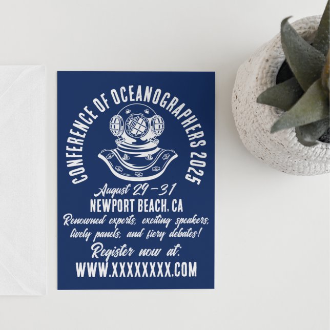 Vintage-Style Oceanography Conference Invitation (Creator Uploaded)