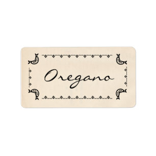 Vintage-Style Oregano Labels
