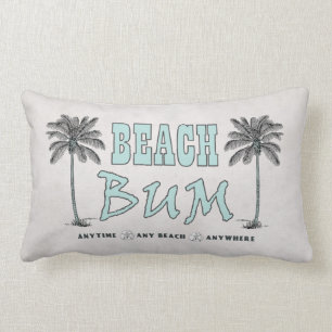Vintage Style Palm Trees Beach Bum Lumbar Cushion